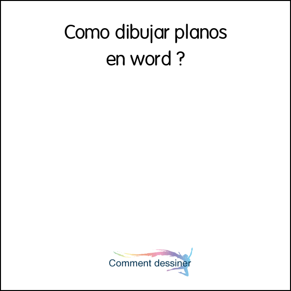 Como dibujar planos en word